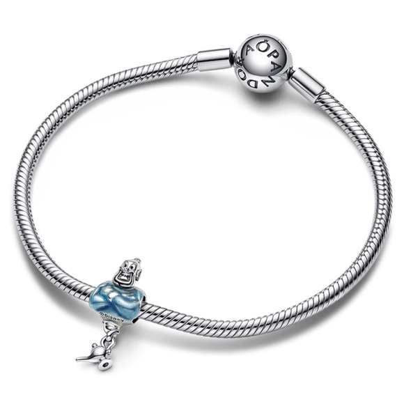 NWOT Disney Aladdin Genie & Lamp Dangle Charm Pendant Sterling Silver 925 - Picture 3 of 12